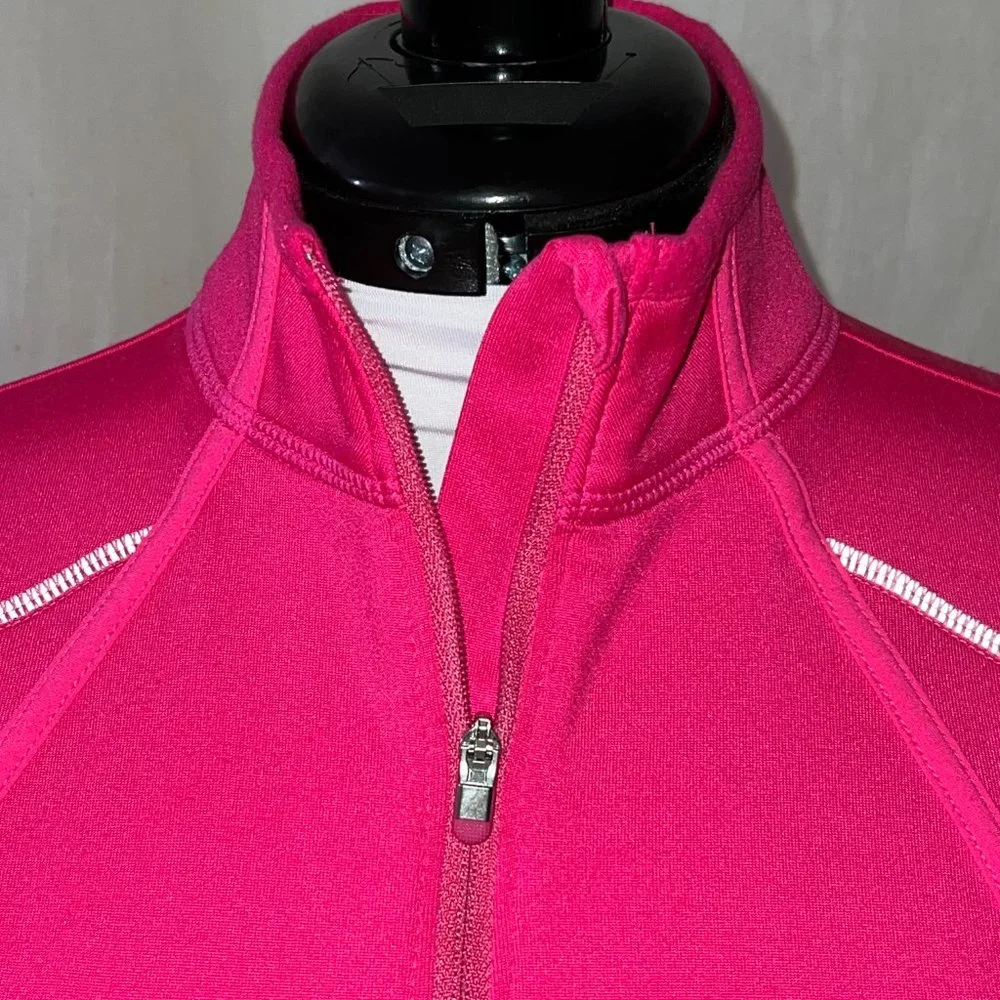 Athleta Womens Turtleneck  XXS Pink Plush Tech 3.0 Mock Neck 1/2 Zip Pullover - Picture 2 of 16